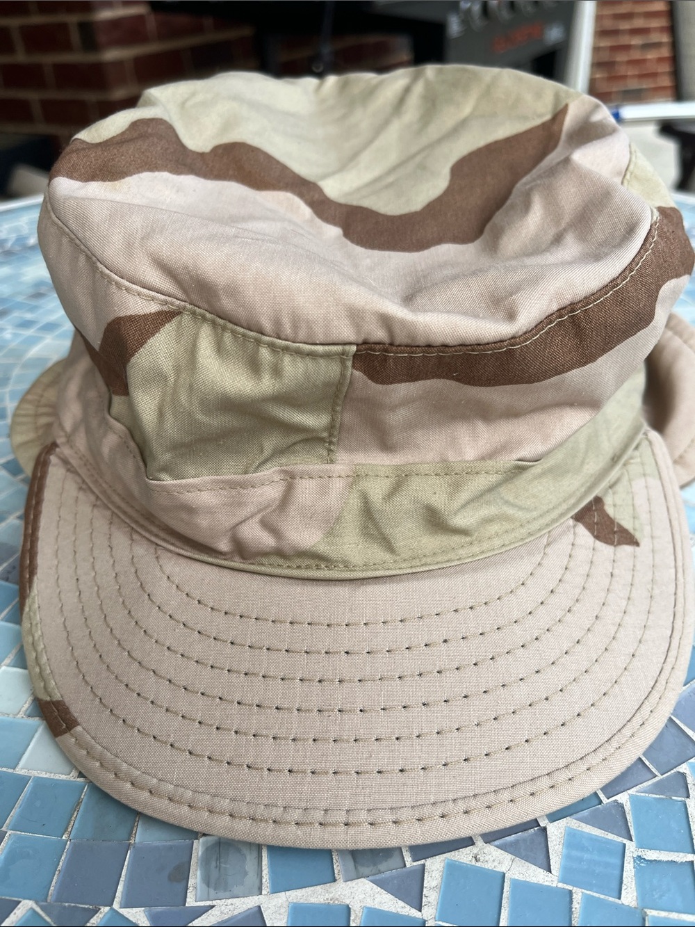 Military DCU Desert Camo Patrol Cap Hat Sekri Industries Size 7 1/8‎